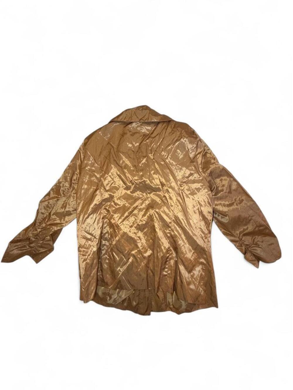 Ruby Rd. Metallic Gold Shimmer Jacket Size 14 - Picture 3 of 6